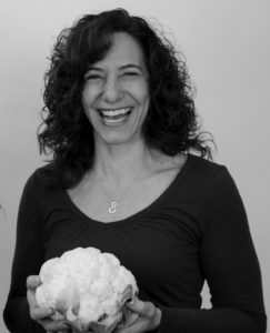 Debbie holding cauliflower