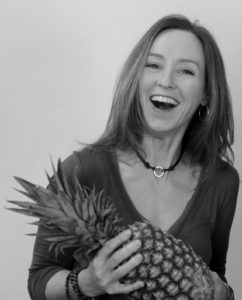 Wendy holding pineapple