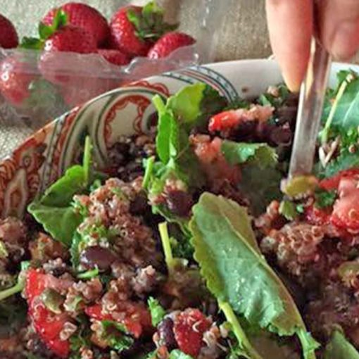 What is better in the spring than fresh greens and strawberries?!