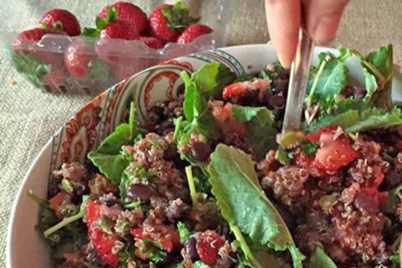 What is better in the spring than fresh greens and strawberries?!