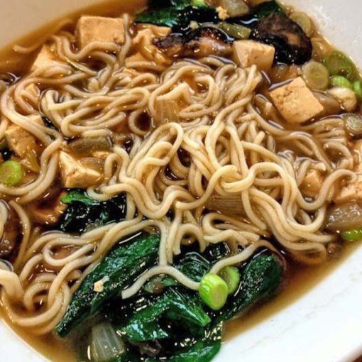 Rice Noodle and Vegetable Ramen with Tofu