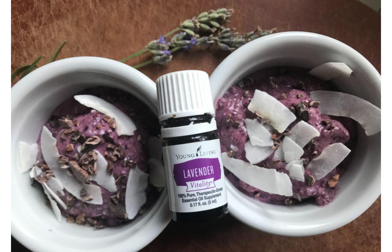 Blueberry lavender ice cream