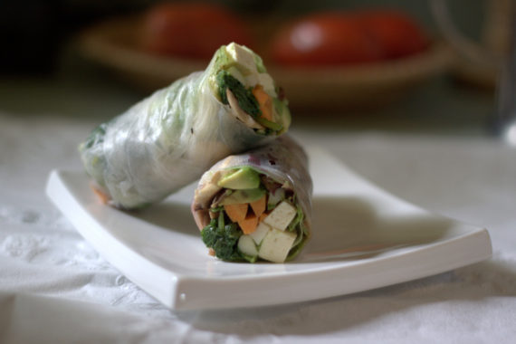 raw spring rolls