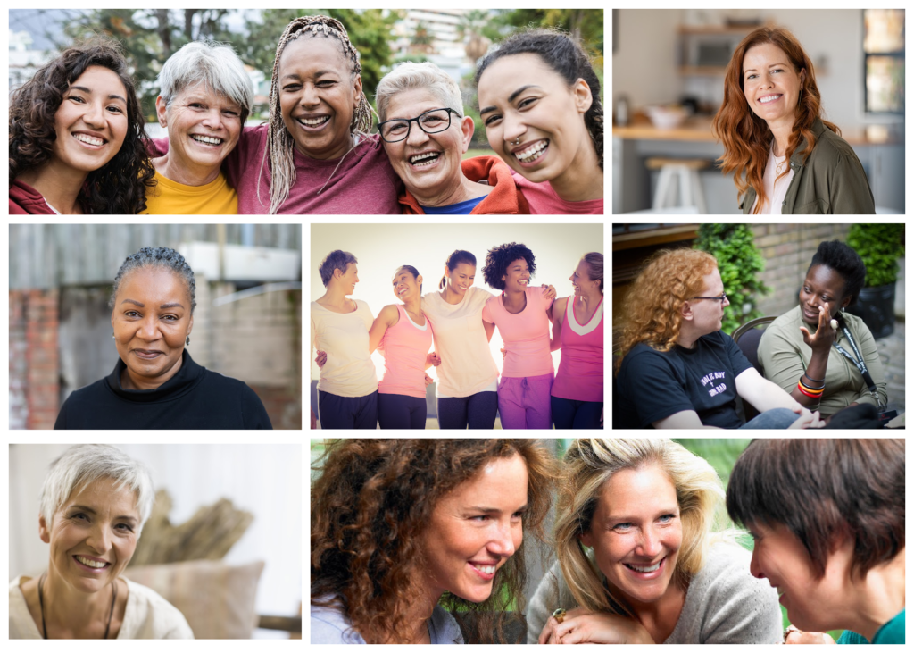 6 week group women collage