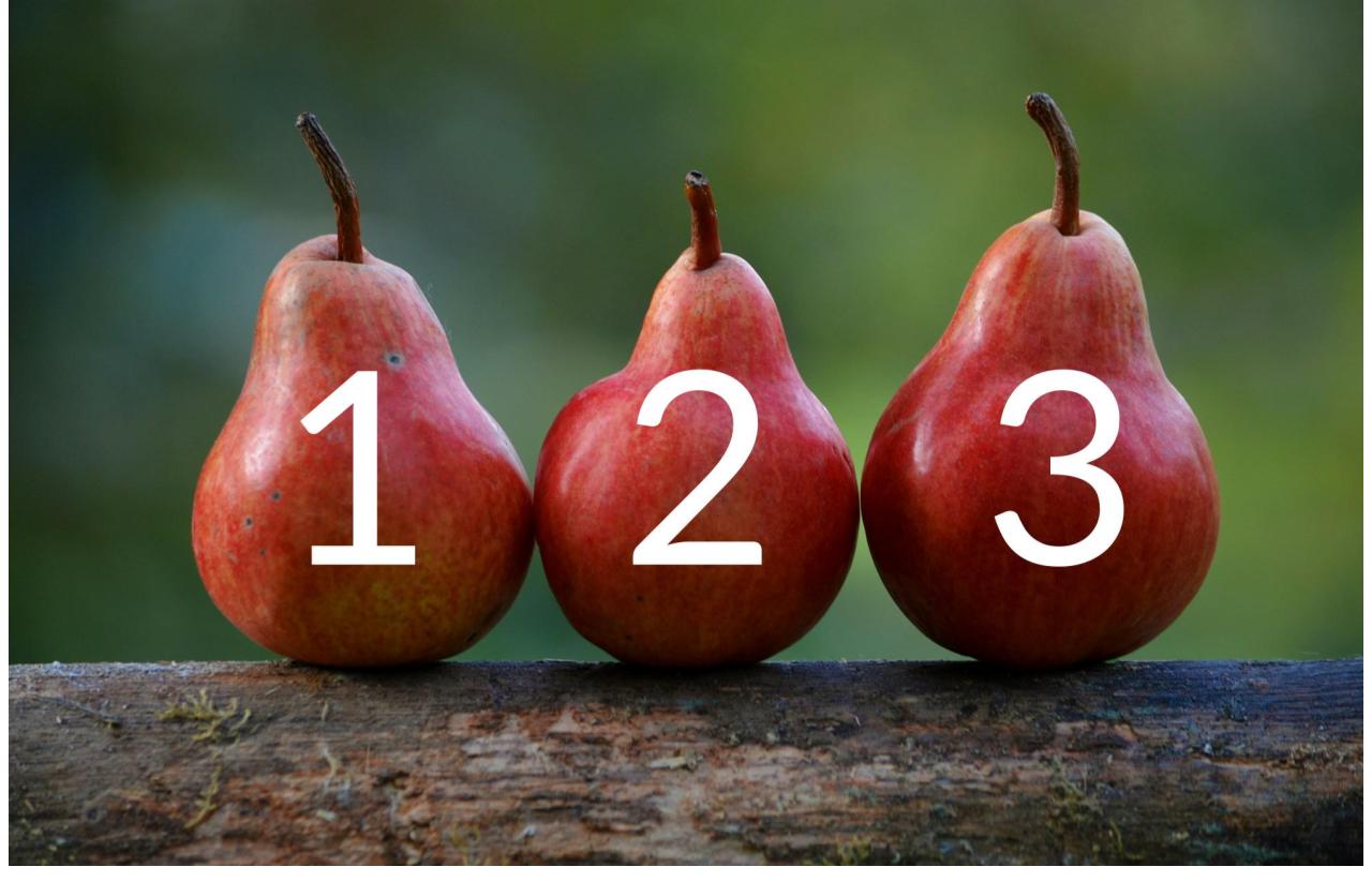 three pears